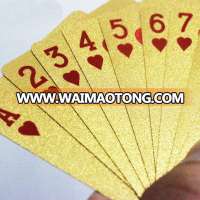 Custom Game Card PVC Poker Waterproof gold plated card