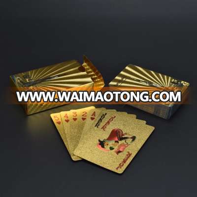 Custom 24K Gold Foil Plated playing card With Certificate