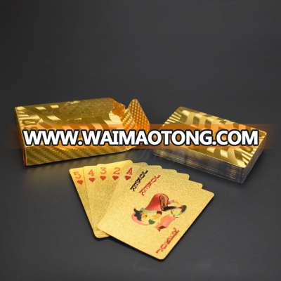 America Flag Design poker 24K gold foil plated Playing Cards