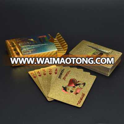 The Dubai Desert Landscape colorful 99.9% Pure Gold Plated poker