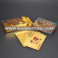 New Waterproof Plastic poker 24K Gold Plated Playing Card For Birthday Gift